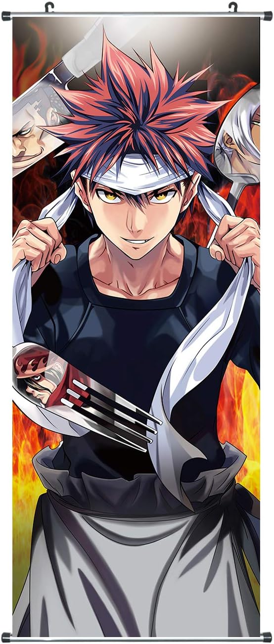 CoolChange Big Food Wars! scroll / Kakemono made of fabric, 100x40cm, Motif: Soma Yukihira, 100L x 40W cm