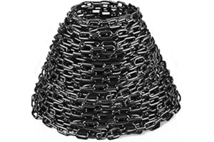 DrawPies Black Plastic Chain, 100Ft Plastic Chain Links Safety Chains Barrier