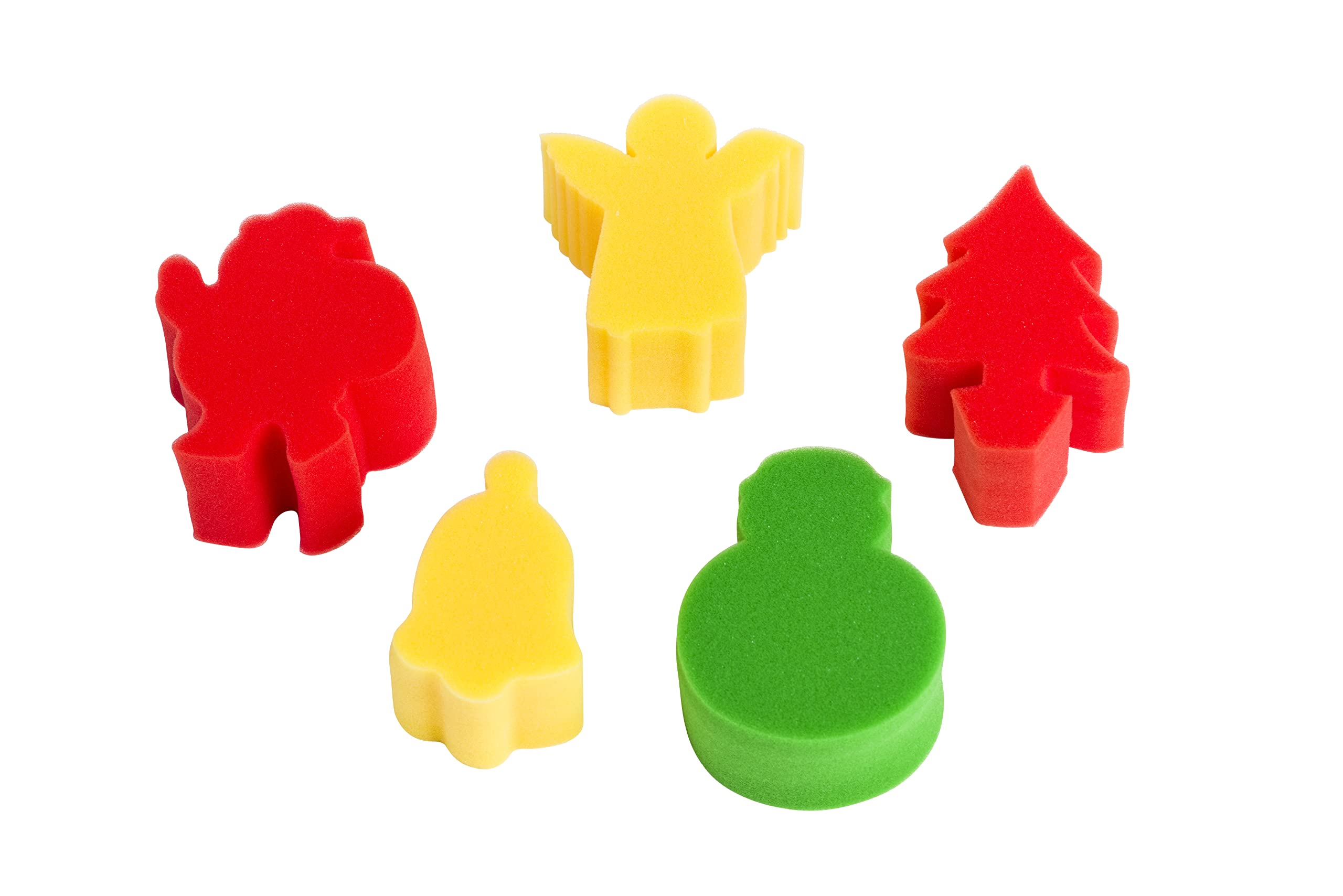 Craftplay Sponge painting stampers - Pack of 5 Christmas shapes