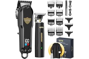 GTSPro Hair Clippers for Men, Clippers and Trimmers Set, Barber Clippers, Electric Hair Trimmer with Box, Gifts for Men Black