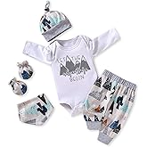 Aalizzwell Newborn Baby Boy Long Sleeve Outfit for Fall Winter