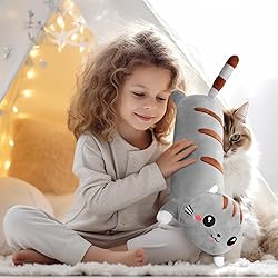 AFAN Long Cat Plush Cute Cat Body Pillows Kawaii