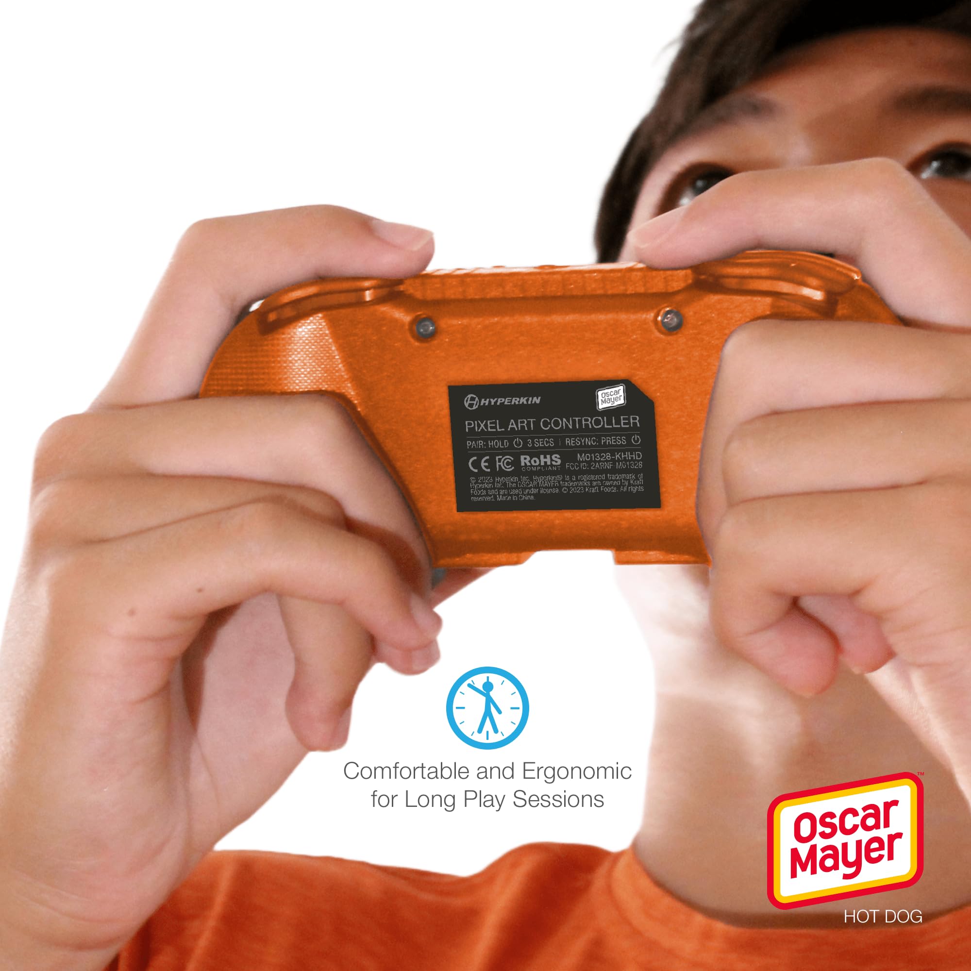 Hyperkin Limited Edition Pixel Art Bluetooth Controller Official Oscar Mayer Edition - Officially Licensed - For Nintendo Switch®, PC, Mac®, Android®, iOS® (Hot Dog)