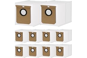 SINNYA 10 Pack L60 SES Replacement Vacuum Dust Bags Compatible with Eufy L60/L50 Series Robot Vacuum with Self Empty Station, 2.5L Replacement Bags for Eufy L60 Robot Vac-uum