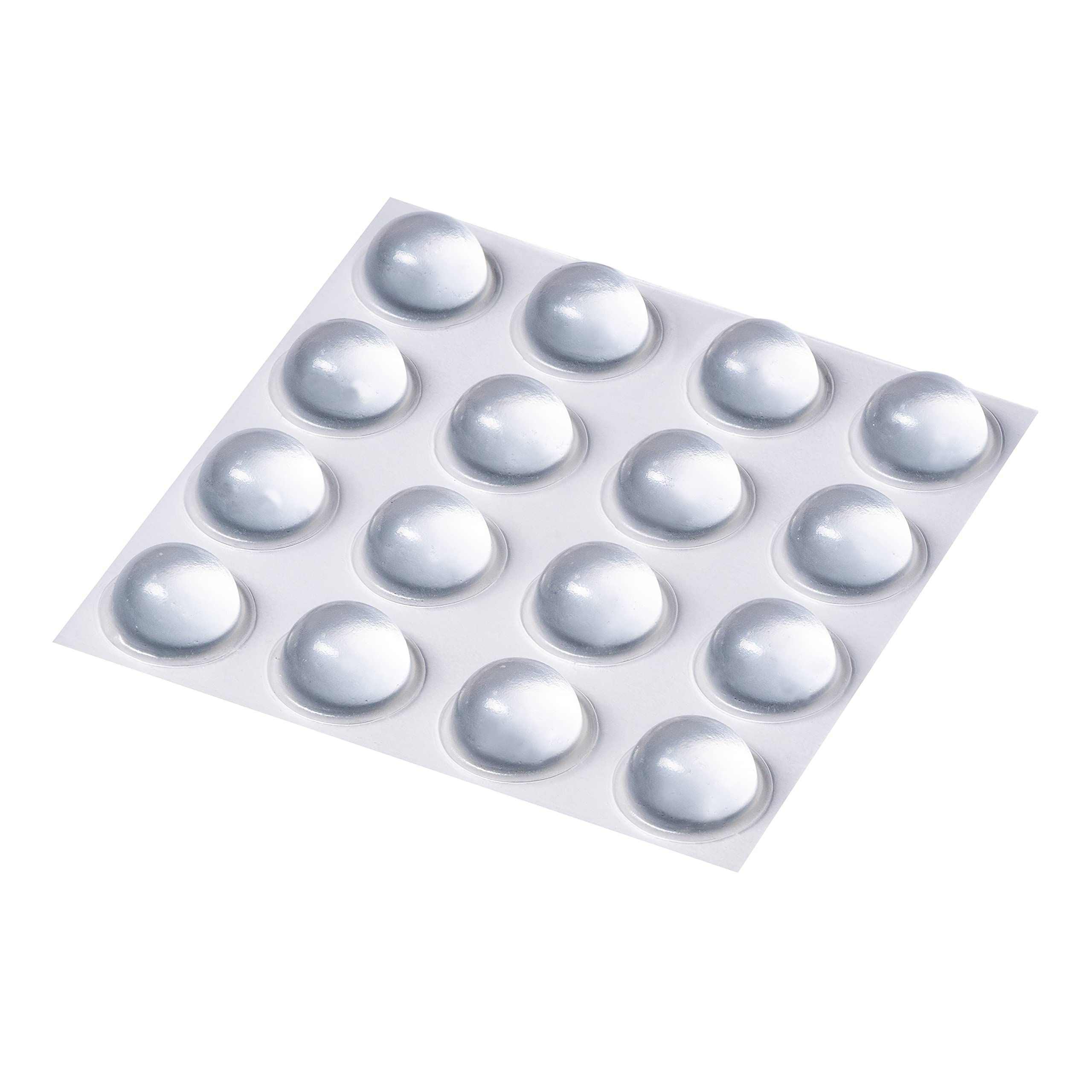 Happy Bananas Clear Self Adhesive Domed Bumpers Stops, Rubber Feet for Electronics, Furniture, Audio Equipment, Exhibits - 16mm x 7.9mm (16)