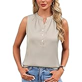 Senert Women's Silk Satin Tank Tops 2026 Sleeveless Shirts Basic Work Blouses Dressy Casual Business