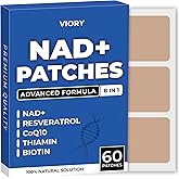 VIORY NAD Patches for Women & Men | NAD+ Patch for Energy & Healthy Aging | with CoQ10 & Nicotinamide | 60 Day Supply