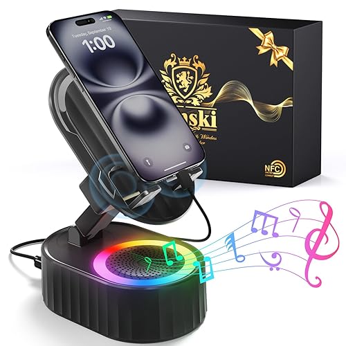 Lenski Gifts for Men, Secret Santa Stocking Fillers Gifts for Men Who Have Everything, Cool Gadgets Gifts for Dad, Wireless Induction Audio Bluetooth Speaker, Gifts for Him