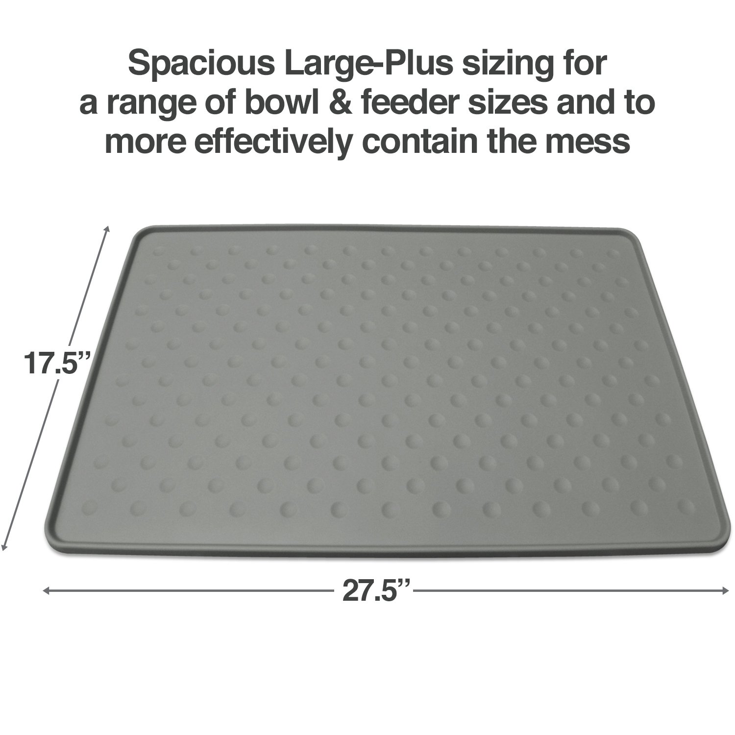PetFusion Extra Large Dog Food Mat (NEW ToughGrip). Waterproof pet