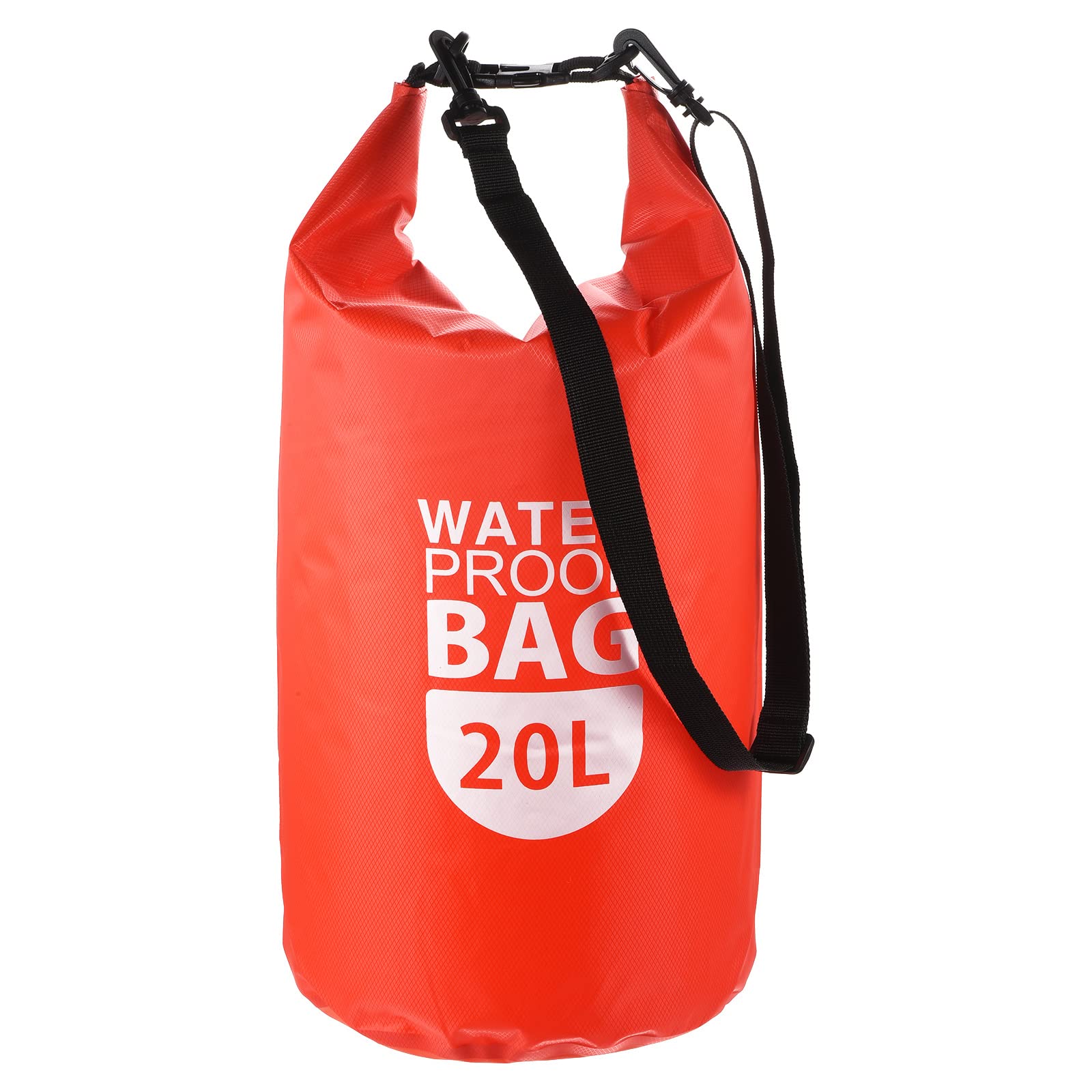 PATIKIL Floating Waterproof Dry Bag, 20L Outdoor Float Dry Bag Roll Backpack with Clear Window for Boating Rafting Kayaking, Red