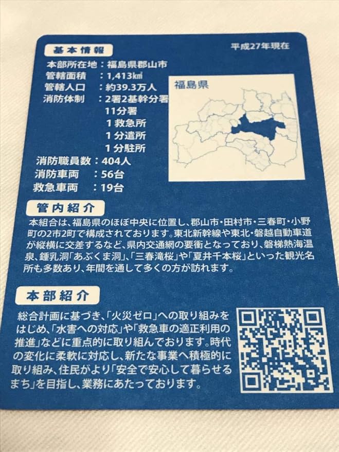 Amazon Co Jp Fire Card Fukushima Prefecture 127 Wide Range Fire Group Fire Headquarters Hobby