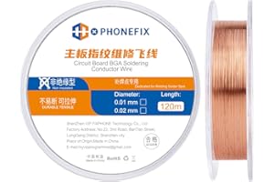 DIYPHONE 0.02mm 200M Phone Motherboard Soldering Jump Wire Pure Copper Non-Insulated Conductor Wire for Mobile Phone iPhone Logic Board Soldering Repair