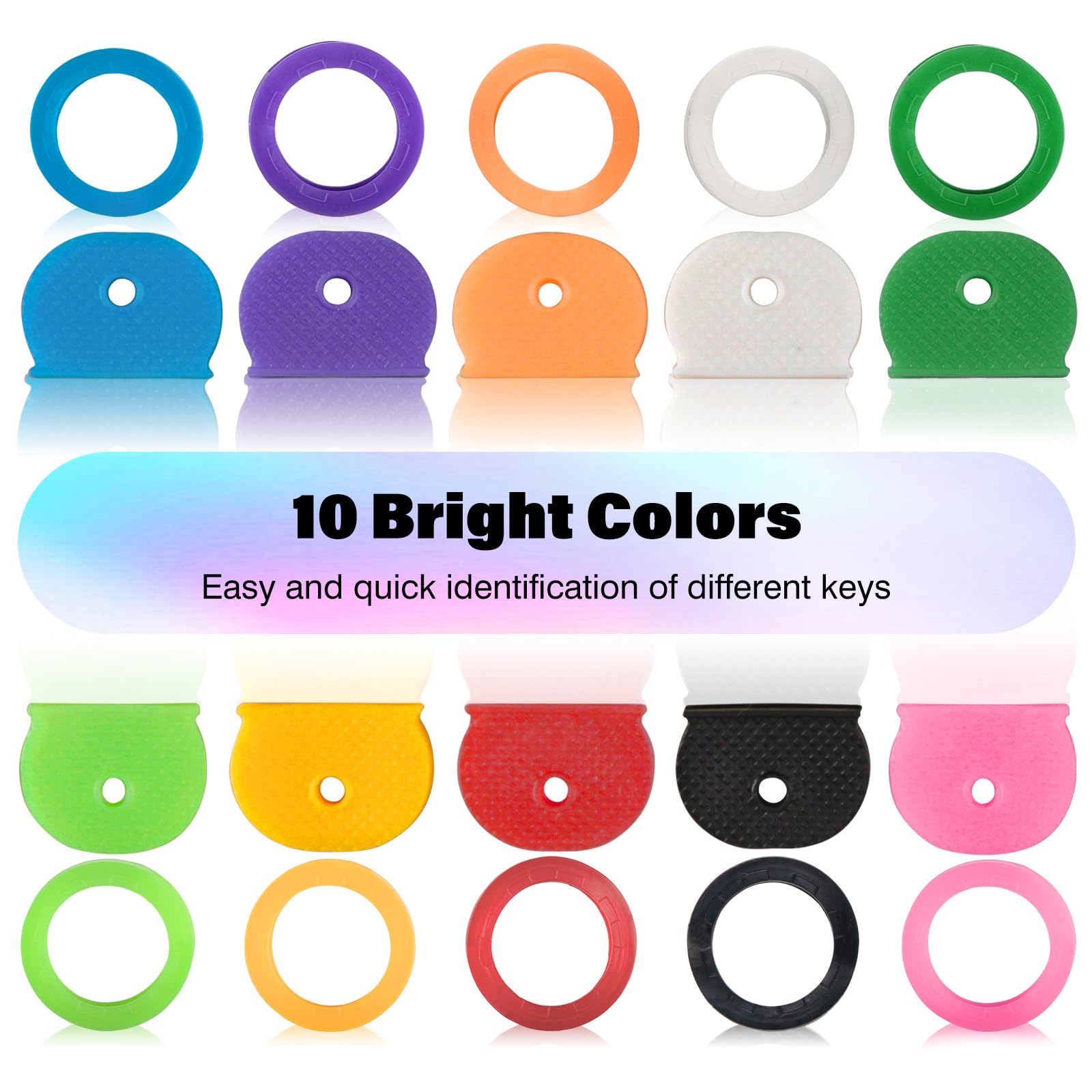 Mua 20 Pack Key Color Caps Covers Tags, Soft Rubber Key Identifiers ...