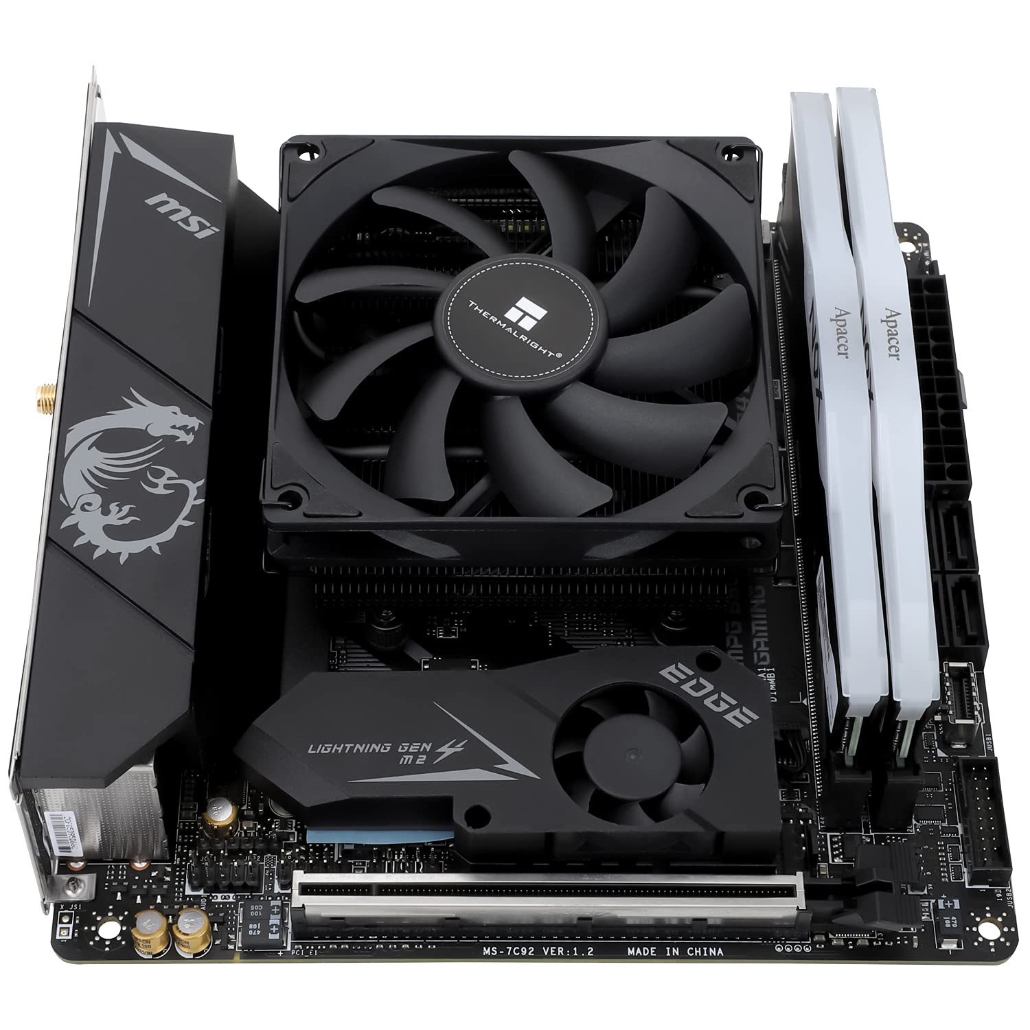 Thermalright AXP90 X36 Black Low Profile CPU Cooler, 36mm Height, TL-9015B Slim PWM CPU Fan, AGHP Technology, Computer ITX CPU Heatsink Cooler, for AMD:AM4 AM5/Intel 1150/1151/1200/1700