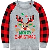MUJOQE Toddler Boy Girl Sweatshirt Ugly Christmas Sweater Kids Reindeer Santa Long Sleeve Shirt Xmas Pullover Tops 2-7T