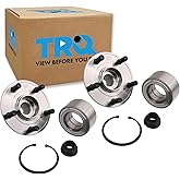 TRQ Front Wheel Bearing & Hub Kit Driver & Passenger Side Compatible with 2017-2020 Acura MDX 2019-2021 Honda Passport 2016-2021 Pilot