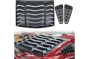 Danti Window Louvers Rear and Side for Ford Mustang 2005-2014 Windshield Sun Shade Cover in GT Lambo Style Matte Black Exterior Decoration