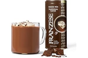 Franzese Italian Traditional Hot Cocoa Mix - Imported from Italy, 9 Oz Tin, Gluten-Free, Non-GMO, Enjoy as Gourmet Sipping Chocolate or Traditional Cocoa, Good for Baking, 1 Giftable Tin, 10 Servings