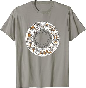 The Lord of The Rings Fellowship Ring Vintage Icons Collage T-Shirt