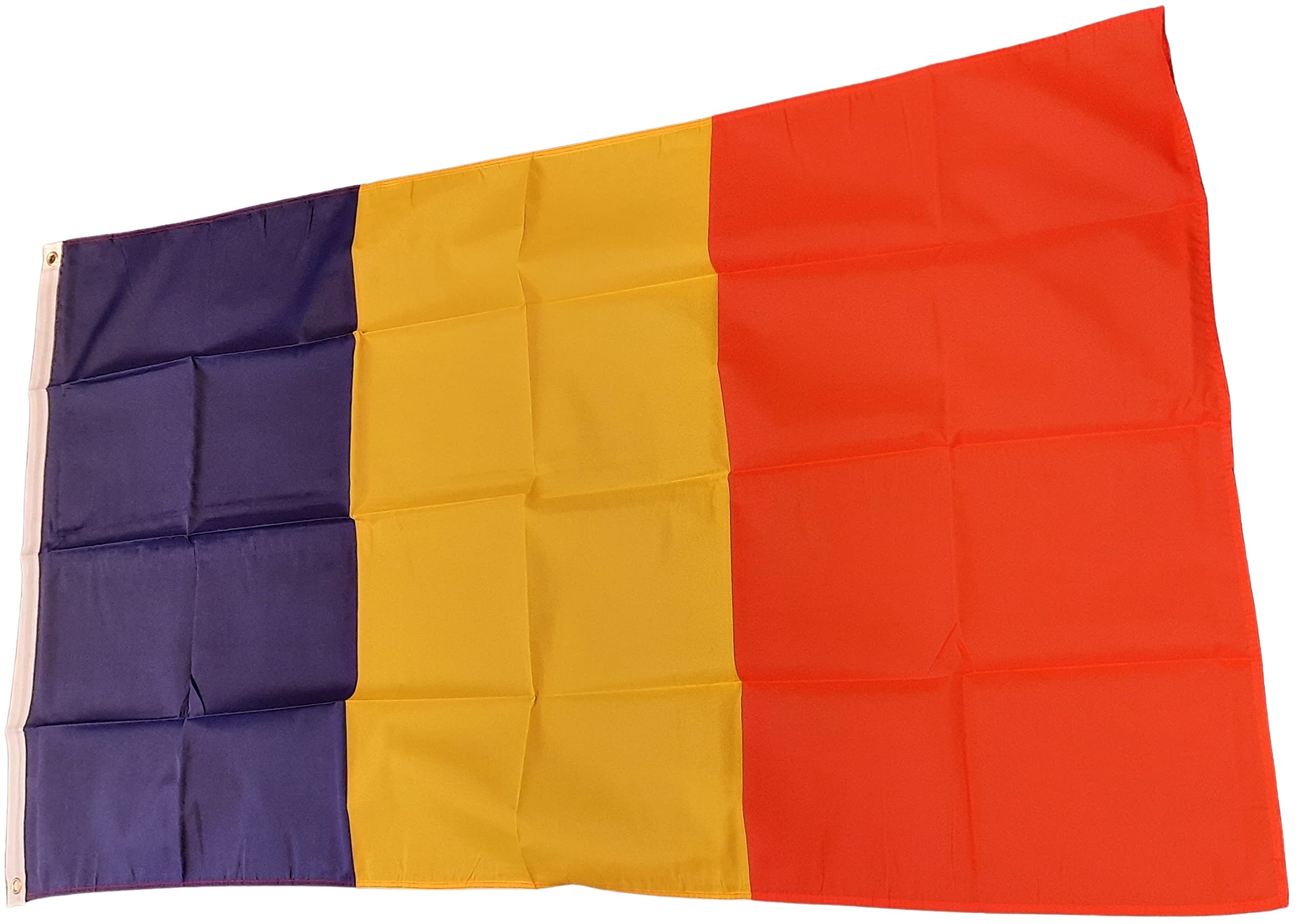 NWFlags Chad Flag 5ft x 3ft 75d Premium Polyester Suitable For Flagpoles | Strong Polyester 5x3 foot material large flag of Chad with 2 metal Eyelets