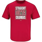 Smack Apparel Straight Outta Columbus T-Shirt for Ohio State College Fans (SM-5XL)