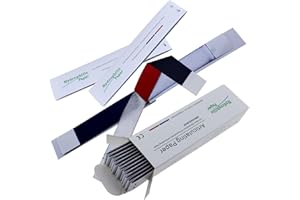 OMNIA ONE CORPORATION Omnia Dental Articulating Papers | 144 Sheets Straight Shape Micron Bite Articulating Paper Doubled Side for Occlusal Adjustment - Thick Red/Blue