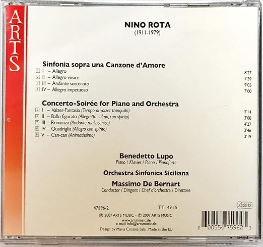 Nino Rota - Nino Rota: Sinfonia Sopra Una Canzone D'Amore; Concerto-Soir E (600554759623)