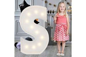 JoyBox Design 3FT Marquee Light Up Letters S, Big Marquee Letter for Baby Shower Birthday Engagement Wedding Marry Me Party Decor