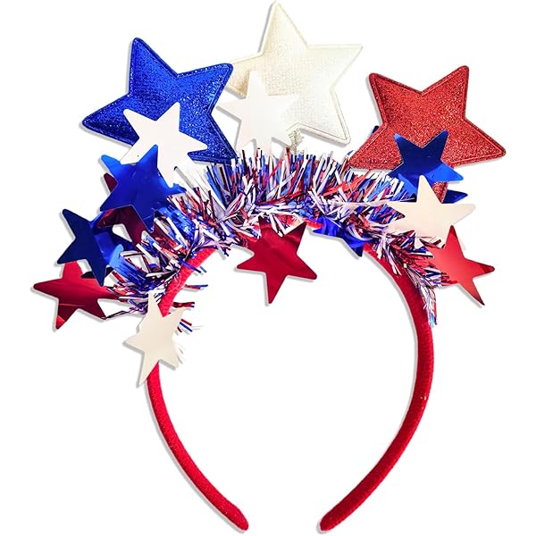 Tigeen 6 diademas para el 4 de julio, corona a granel, estatua de la libertad, diadema Boppers para el 4 de julio, accesorio para el cabello, decoraciones del Día Nacional para