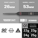 Target Darts Scope Steel Tip Swiss Point 90% Tungsten Set Red Black view 2