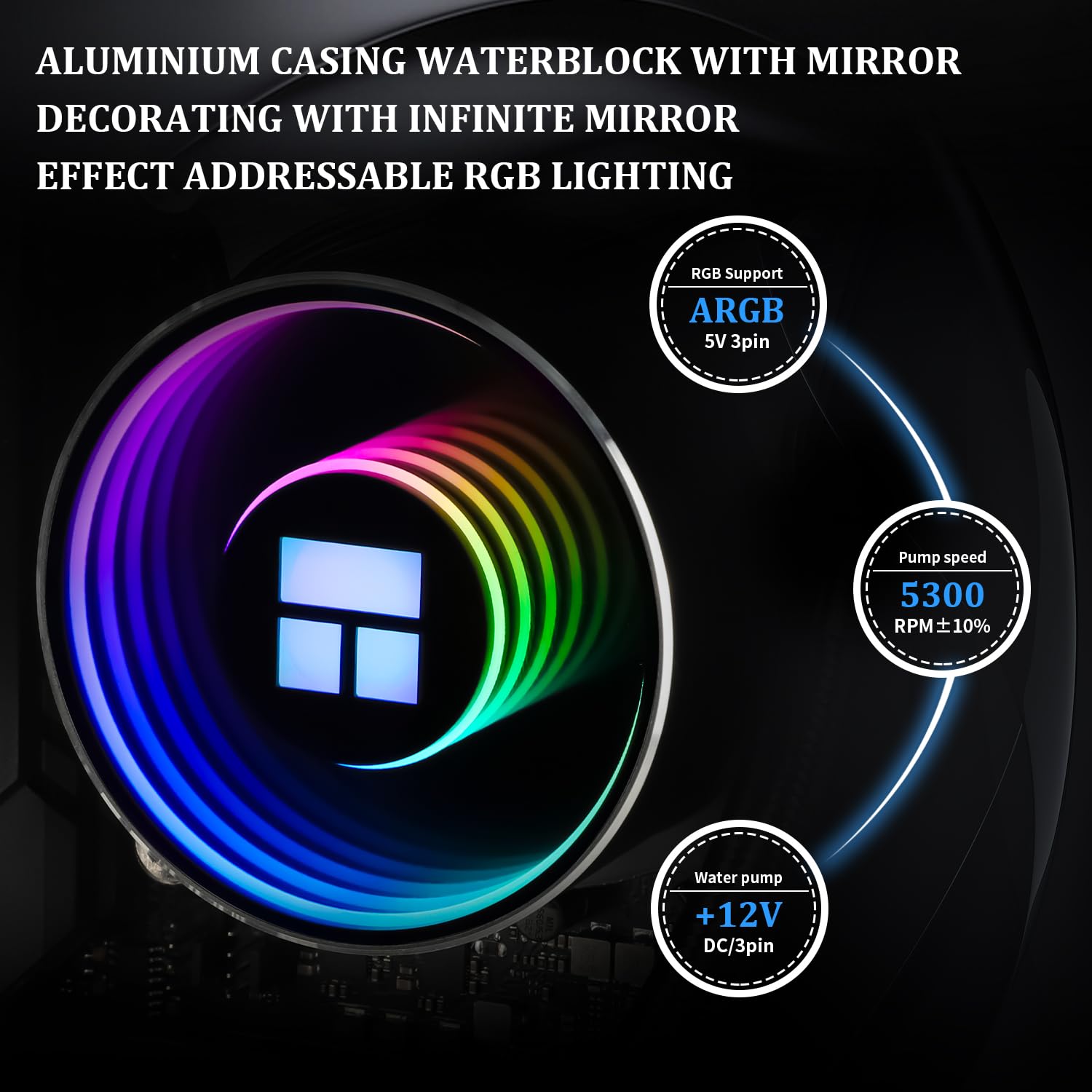 Thermalright Frozen Notte 360 Black ARGB V2 Water Cooling CPU Cooler, 360 Black CPU Cooler Specifications, 3×120mm PWM Fans, S-FDB Bearings, Suitable for AMD/AM4, Intel LGA 1700/1150/1151/1200/2011