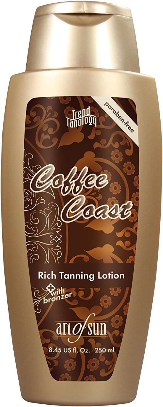 Art of Sun Coast Trend Tano Logy Coffee Rich Tanning Lotion with Bronzer Sunbed Cosmetic Beauty &amp; Legwear Store