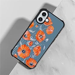 CARLOCA Compatible with iPhone 16 Case, Poppies