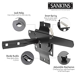 SANKINS Self-Locking Gate Latch Heavy Duty for