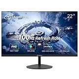 ArcticPro 22 inch 100Hz Monitor, Full HD (1920 x 1080p) Computer Monitor, 105% sRGB, 3000:1 Contrast, 3-Sided Frameless, Ultra Slim, VESA, LowBlue Mode, Tilt Adjust, HDMI *1, VGA*1