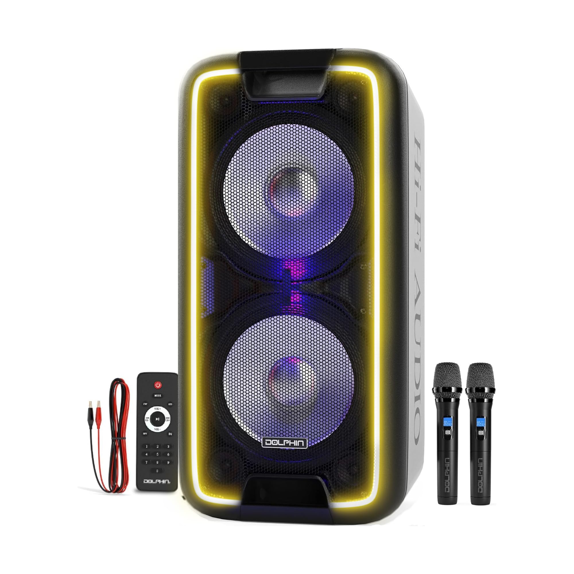 Dolphin 1000W Karaoke Party Speaker with 2 Wireless