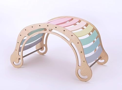 Bascule en bois arc en ciel Clearance