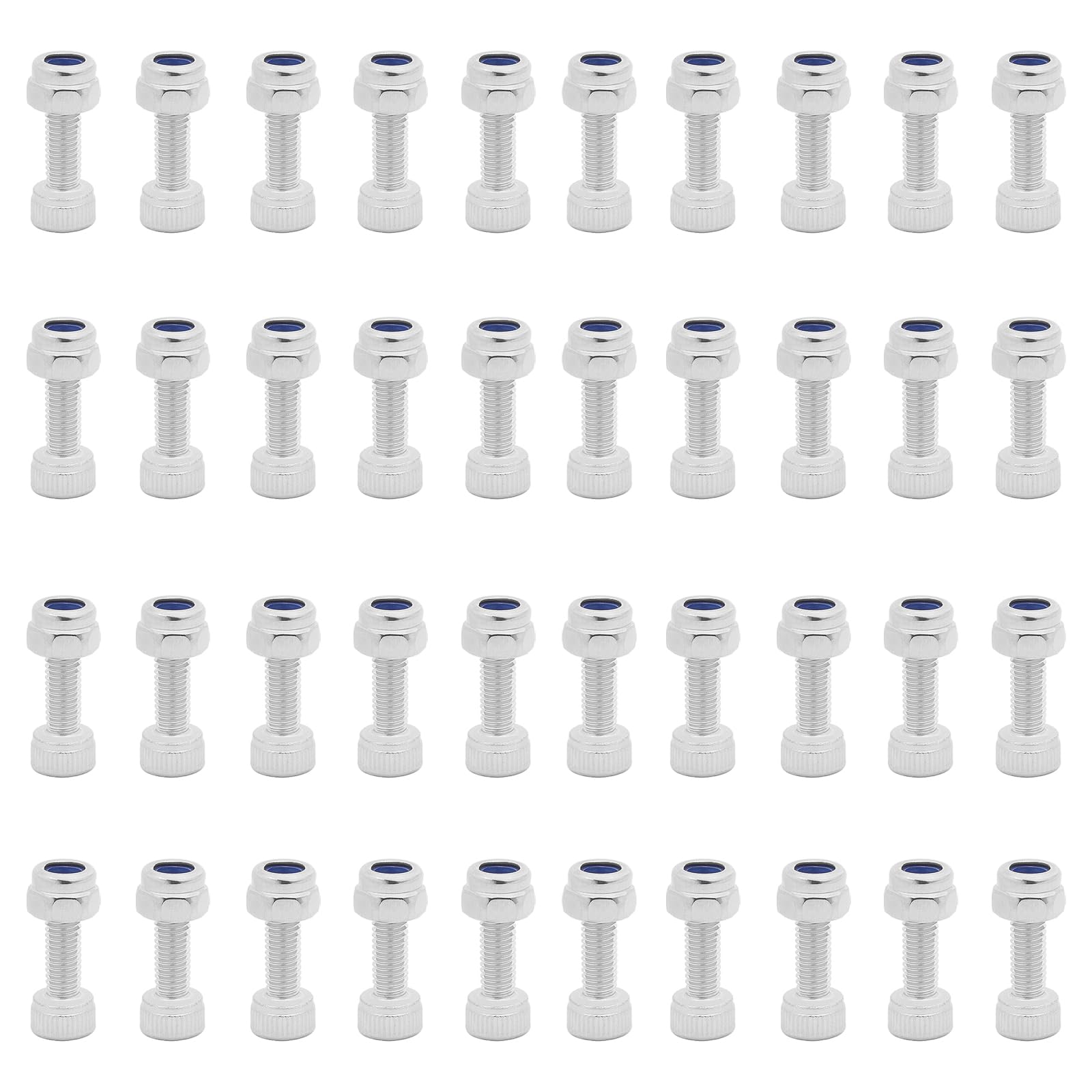 Photo 1 of Xcotro 40Pins Pedal Pins Kit, M3x10mm Stainless Steel Bolts Screws with Nuts, MTB Bike Bicycle Cycling Pedals Pin Bolt Screw Accessories