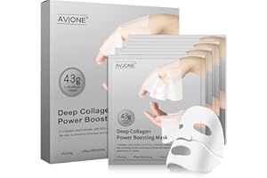AVJONE Collagen Face Mask for moisturizing and Glass Skin, hydrating Overnight Face Mask for All Skin Types Pore Minimizing,Elasticity Enhancing,Firming - 43g×4ea