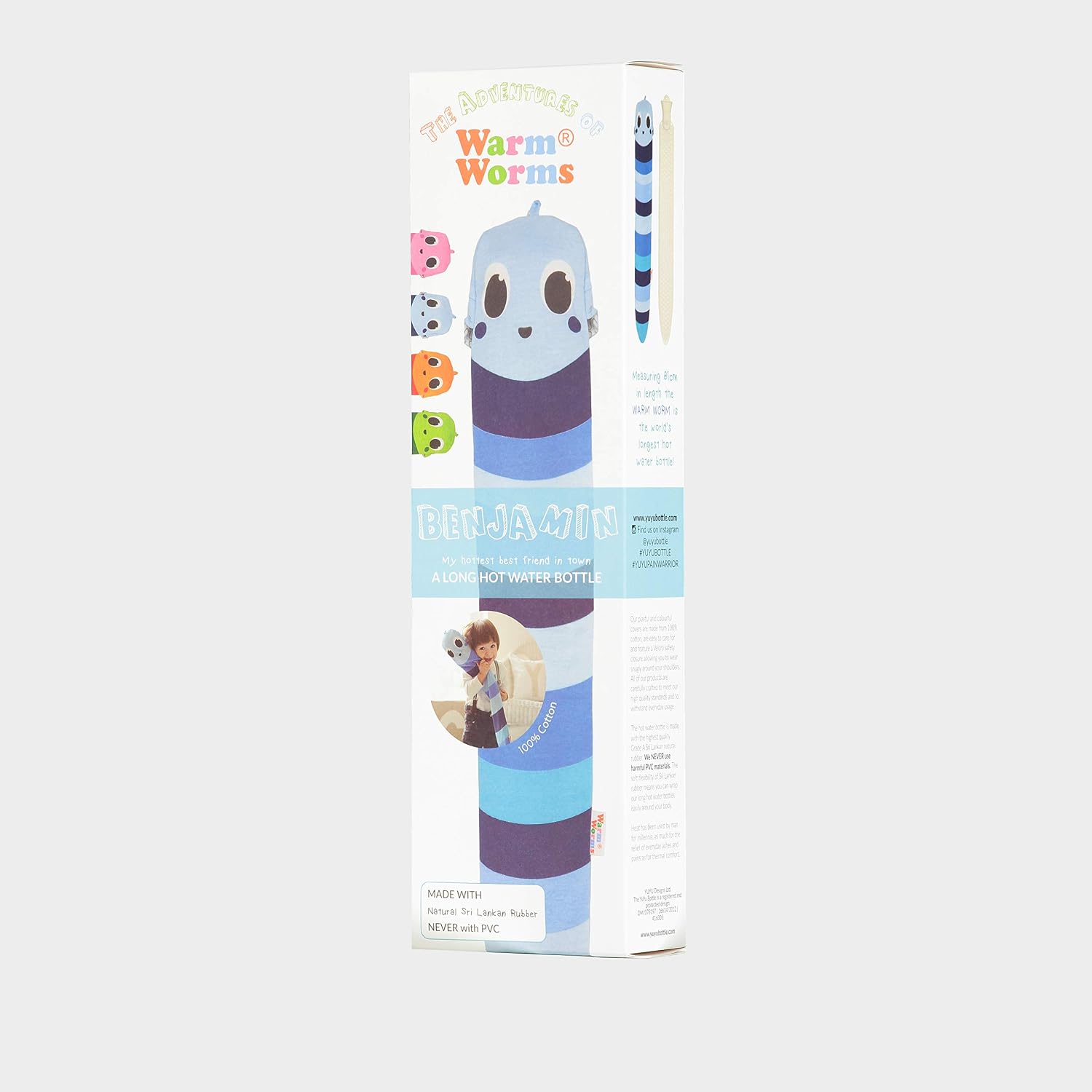 Warm Worms by YUYU: The Original, Award Winning Long Hot Water Bottle. 75cm Long/Up to 6 Hours of Warmth. Biodegradable - Image 5