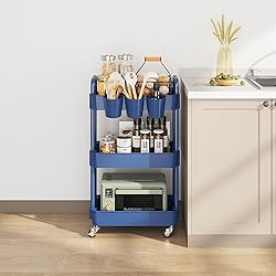 UDEAR 3-Tier Rolling Utility Cart with 12 Category