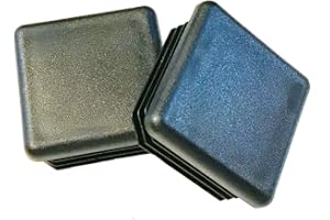 SB DISTRIBUTION LTD. 10 Pack: (1.5" (1-1/2"), 14-20 Gauge) for Inside Length 1.35"-1.42" | Square Black Plastic Plug, Tubing End Cap, Furniture Chair Glide Inserts | Fencing Post End Inserts | by SBD