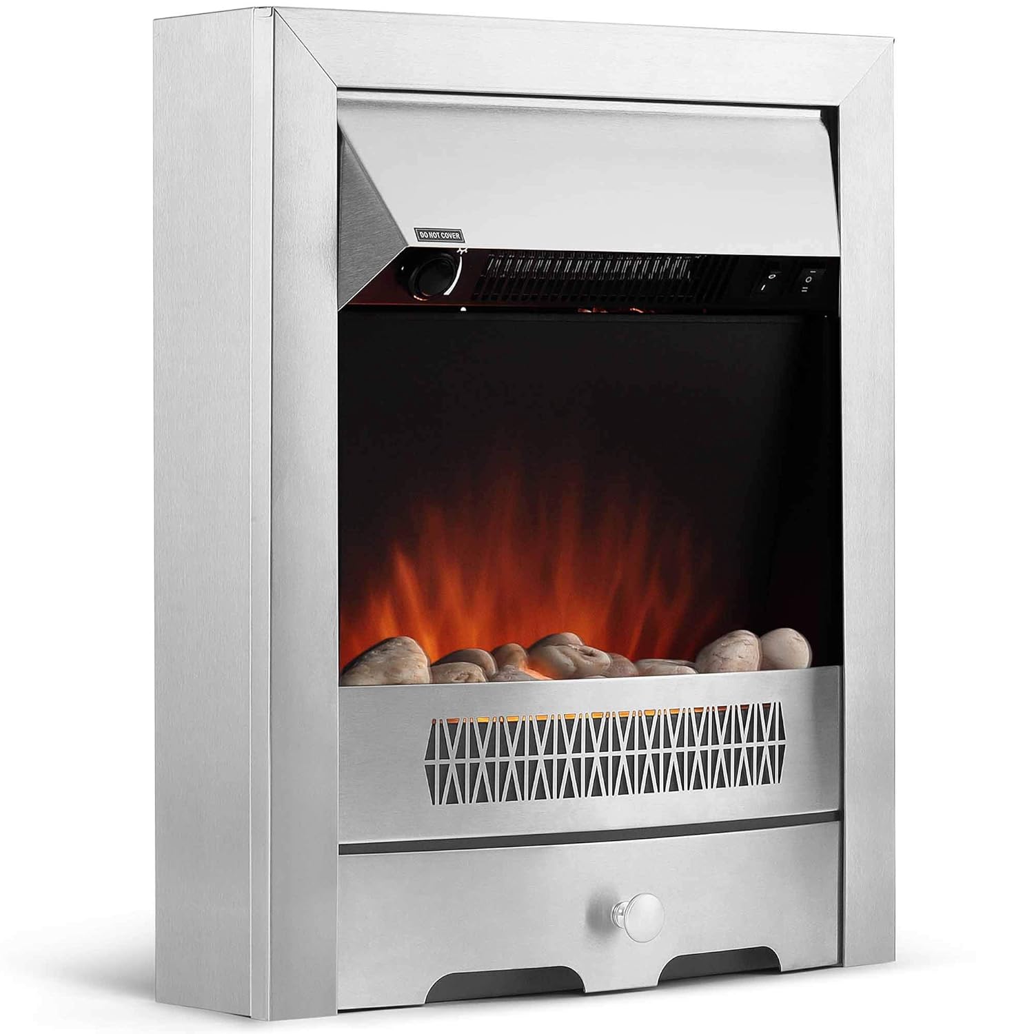 VonHaus Electric Fireplace 2KW Modern Freestanding Heater with