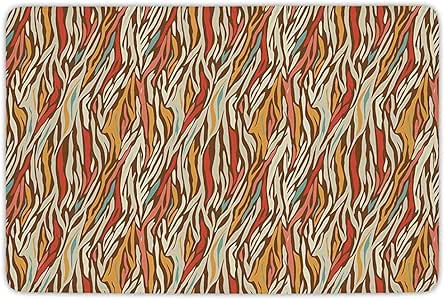 K0k2t0 - Alfombra de baño para cocina, diseño de cebra, diseño