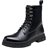 Jousen Mens Boots Casual Fashion Motorcycle Waterproof Combat Boots For Men