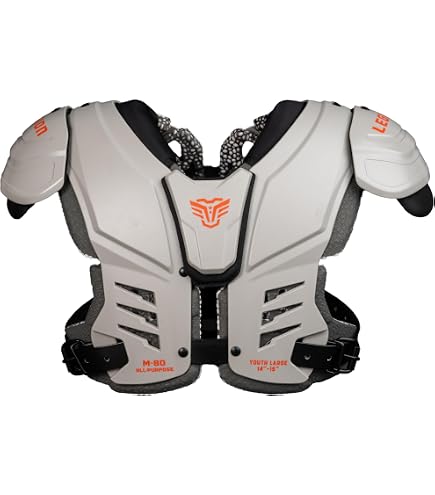 Épaulières De Football Gear Pro-Tec Gamer 2000 – Petites, Blanches, Multi-positions QB/WR/DB