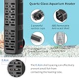 HiTauing 50W 100W 300W 500W Submersible Aquarium Heater with Auto Power-Off view 3