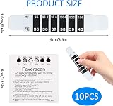 nllkii 10 Pcs Forehead Thermometer Strips Reusable Quick Read Fever view 2