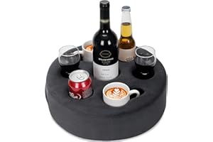 WILLOW WEAVE Couch Cup Holder Pillow 7 in 1 Console，Bed Drink Pillow, Cup Sofa Caddy, Cozy Couch Buddy for Couch, Bed, Car, RV, Beach - Grey