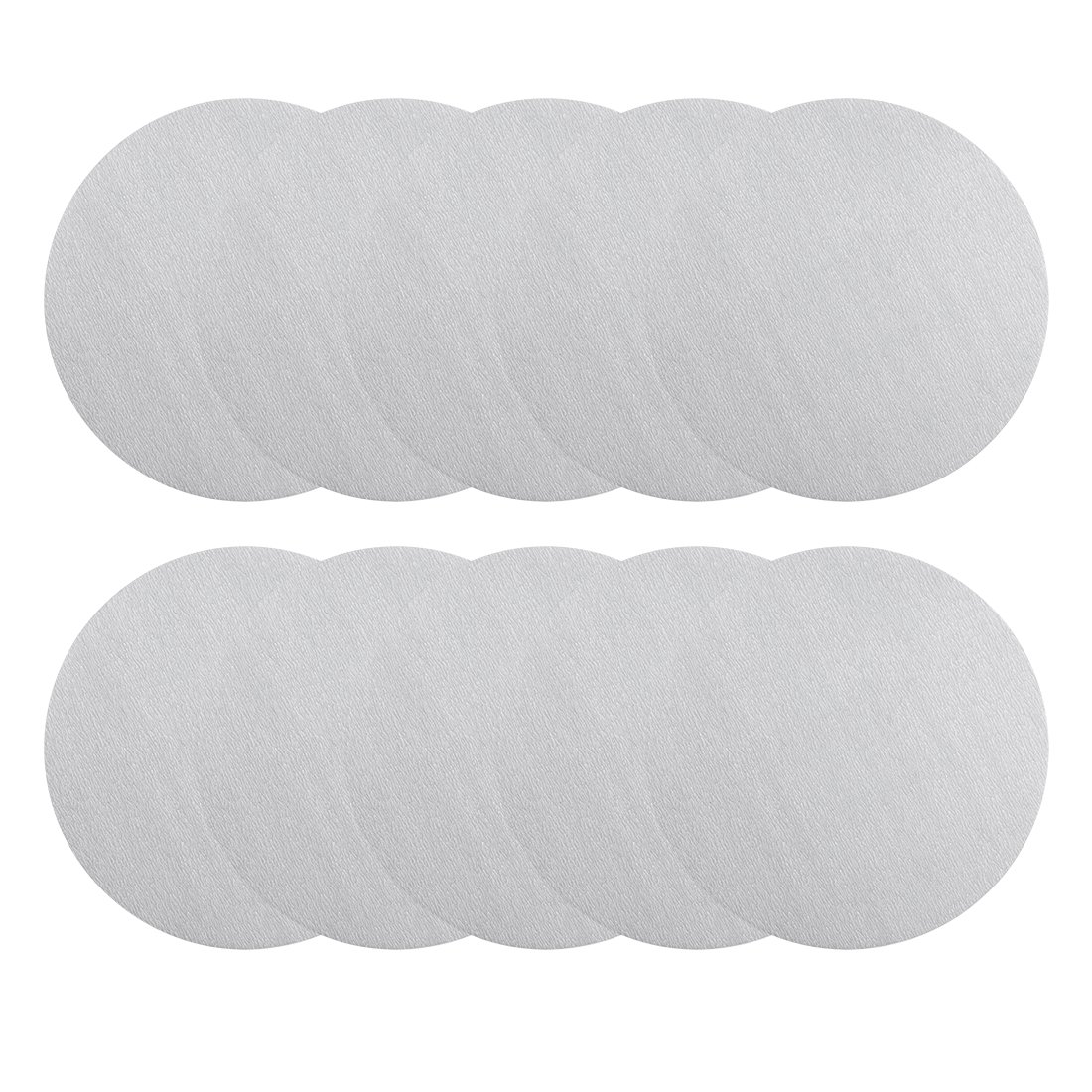 Sourcingmap 10 Pcs 6-Inch Aluminum Oxide White Dry Hook and Loop Sanding Discs Flocking Sandpaper 1000 Grit